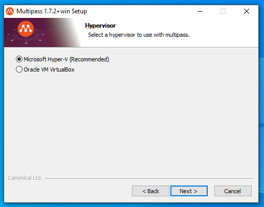 Select using Hyper-V